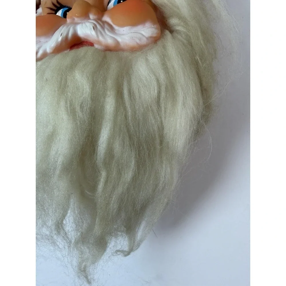 Vintage Santa Claus Head Face‎ Musical Pull String Works Japan NEEDS CLEANING